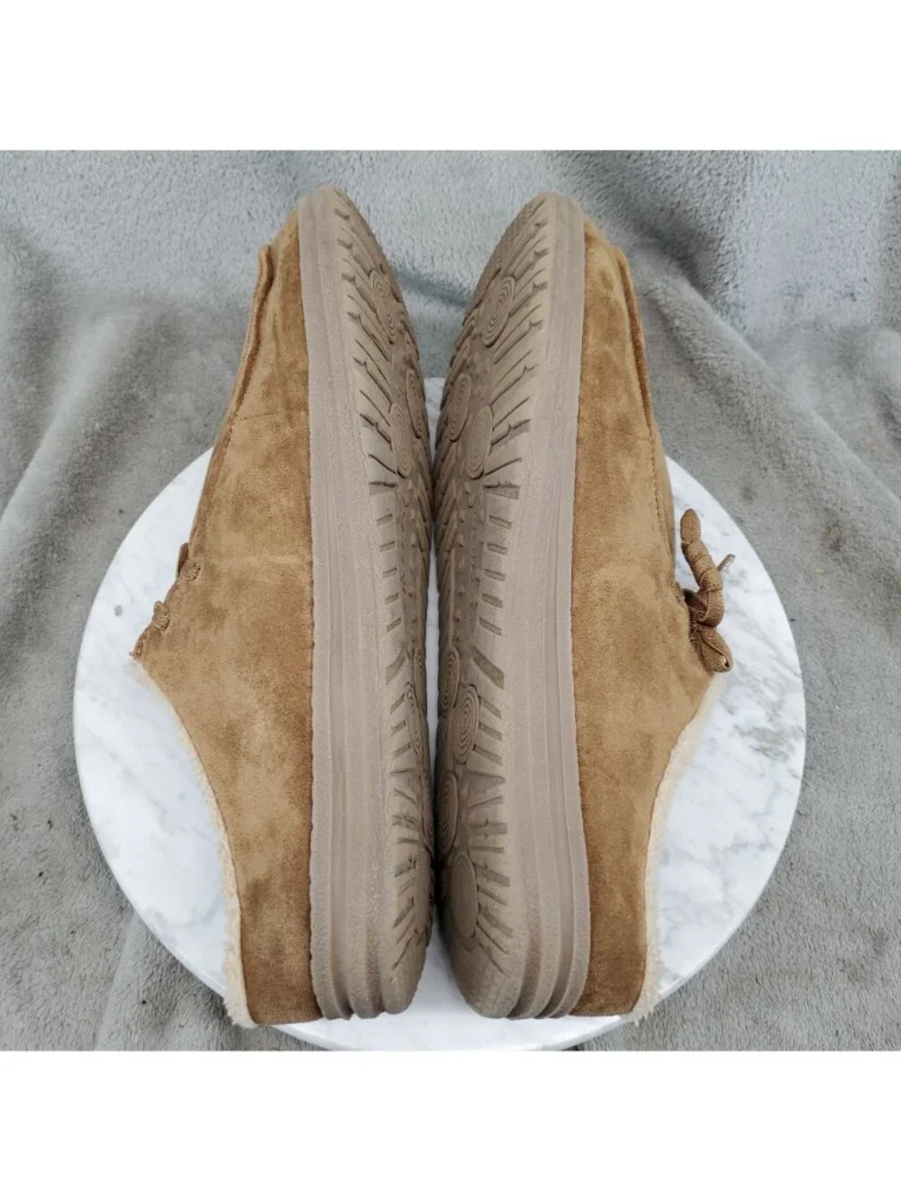 Skechers Shoes Mens Size 11 Tan Faux Suede Melson Mozley Slipper Clog